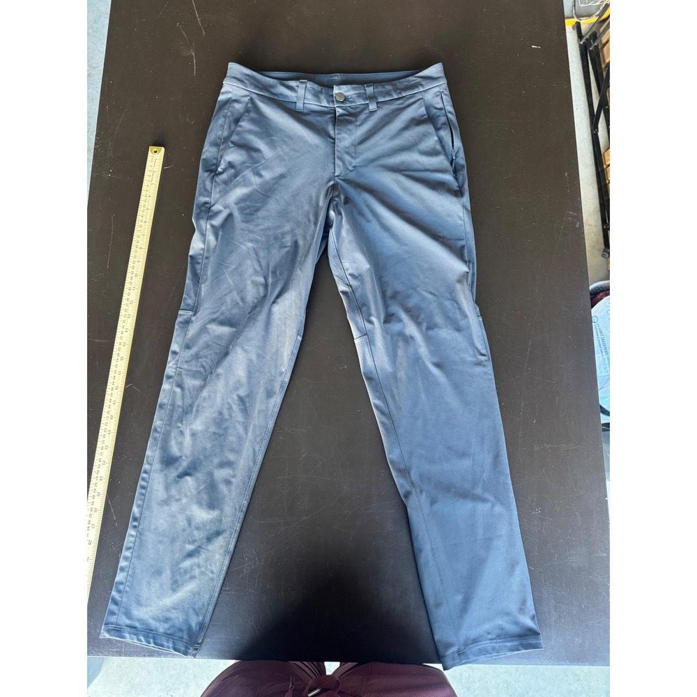 Lululemon Commission Slim-Fit Pant 32 Navy Blue Warpstreme Chino Trousers